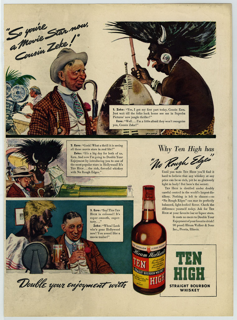 Advertisement for Hiram Walker Ten High Whiskey