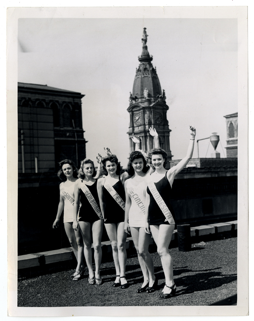 Miss American contestants in Philadelphia, 1942