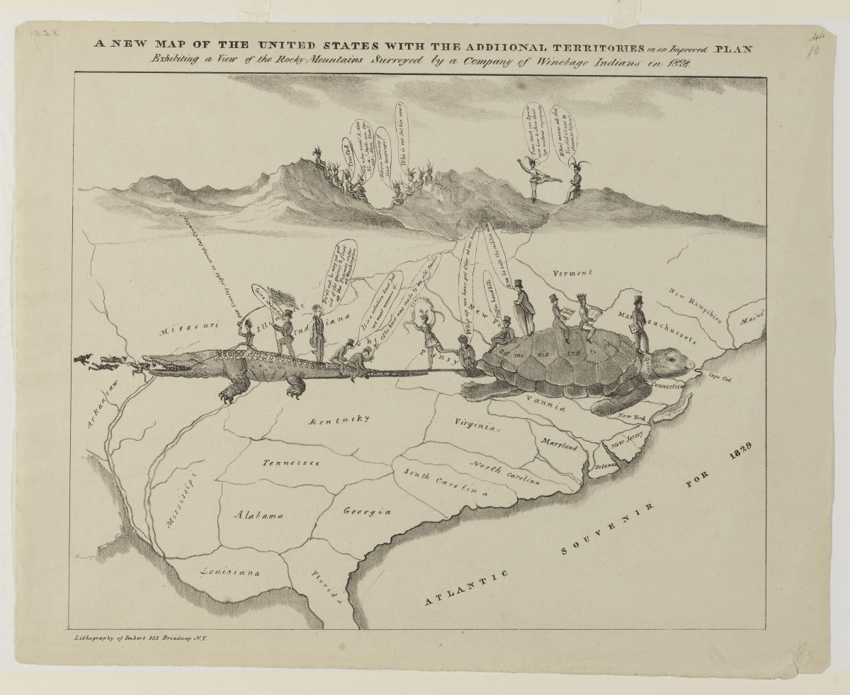 A New Map of the United States with the Additional Territories on an Improved Plan (1828 or 1829)