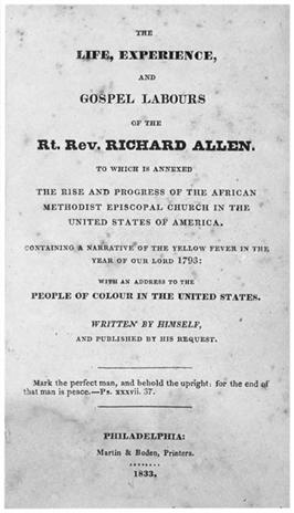 Richard Allen, autobiography HALF