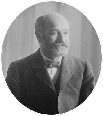 Photograph of Joseph Fels. The photo is in black and white and shows an older, balding, Caucasian man in 3/4 profile. He is facing the viewer's right and wearing a dark suit and bowtie. Library of Congress, not under copyright.